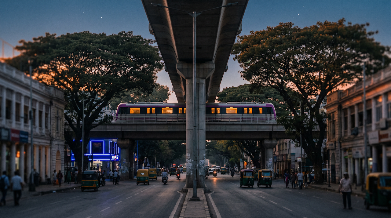 Namma Metro on MG Road